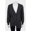 Gray asymmetrical cardigan