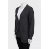 Gray asymmetrical cardigan
