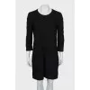 Wool dress with 3/4 sleeves