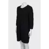 Wool dress with 3/4 sleeves