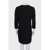 Wool dress with 3/4 sleeves