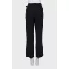 Silk trousers with leather belt
