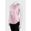 Pink blouse with drapery