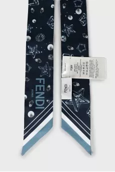 Silk scarf with tag