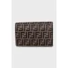 Printed leather crossbody bag