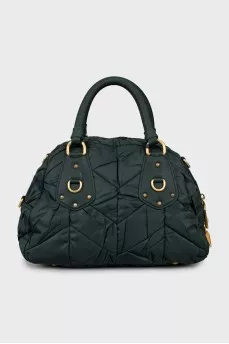 Textile crossbody bag with logo