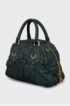 Textile crossbody bag with logo