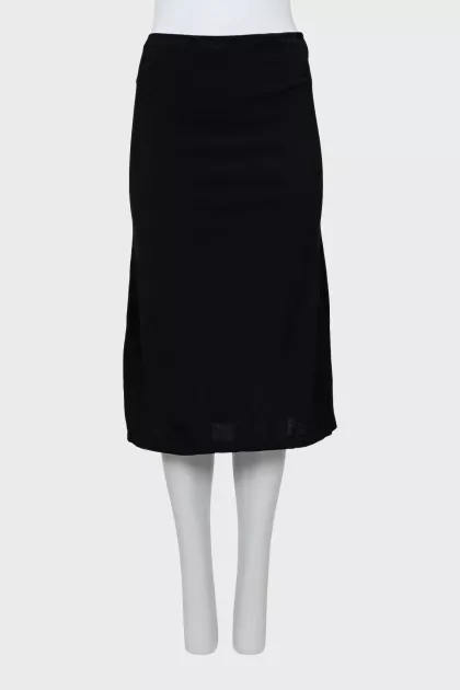 Black pencil skirt with elastic