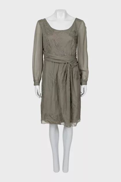 Silk fitted dress