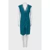 Silk dress with V-neck