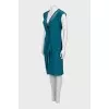 Silk dress with V-neck