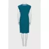Silk dress with V-neck