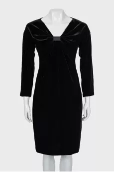 Velor fitted dress