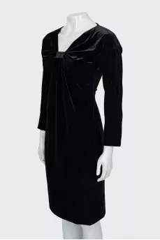 Velor fitted dress