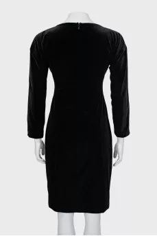 Velor fitted dress