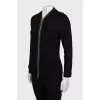 Fitted cardigan with gold zip