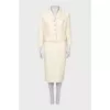 Beige jacket and skirt suit