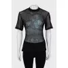 Printed mesh T-shirt