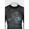 Printed mesh T-shirt
