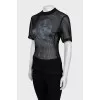 Printed mesh T-shirt
