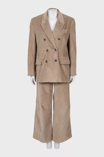 Corduroy suit with trousers