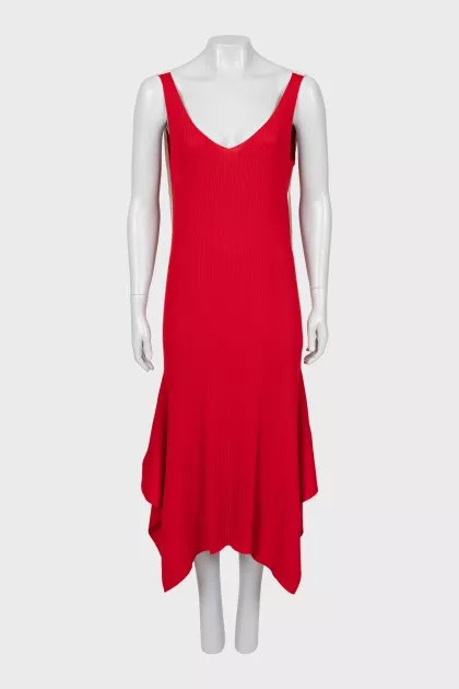 Ribbed wool dress with tag