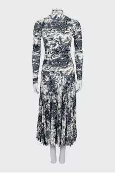 Draped fitted maxi dress