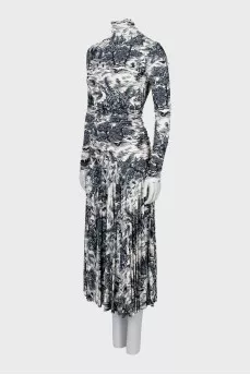 Draped fitted maxi dress