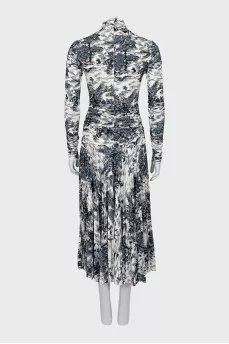 Draped fitted maxi dress