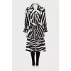 Silk trench coat in animal print
