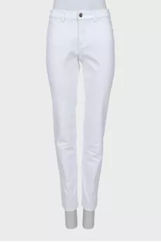Джинси skinny fit білого кольору