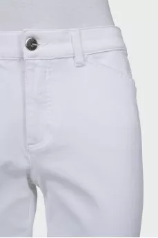 Джинси skinny fit білого кольору