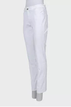 Джинси skinny fit білого кольору
