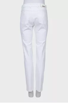 Джинси skinny fit білого кольору