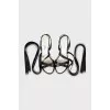 Leather sandals with ties