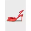 Leather slingbacks with high heels