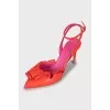 Leather slingbacks with high heels