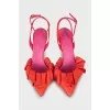 Leather slingbacks with high heels