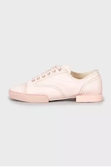 Low-heel textile sneakers