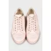 Low-heel textile sneakers