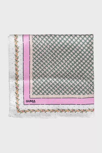 Silk scarf with floral print