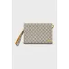 Rectangular clutch with signature print