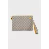 Rectangular clutch with signature print