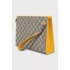 Rectangular clutch with signature print