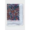 Floral scarf with fringe