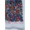 Floral scarf with fringe