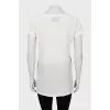 Printed silk T-shirt