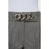 Straight trousers in houndstooth print