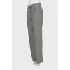 Straight trousers in houndstooth print