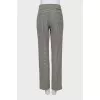 Straight trousers in houndstooth print